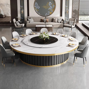 Khách sạn cao cấp bàn tròn lớn bàn xoay điện 12, 14, 16 chỗ khách sạn phòng riêng bàn ăn và Ghế kết hợp - Product Image 6