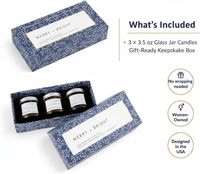 Boîte d'emballage rigide de luxe pour bougies avec impression couleur de logo personnalisé, boîte cadeau pour petites entreprises, boîtes pour bougies parfumées avec insert