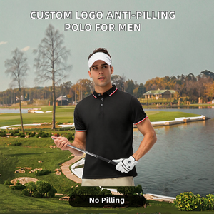 Camiseta de Golf Personalizada con Logotipo, Tejido Anti-Pilling, Cómoda, de Algodón y Poliéster para Hombre, Manga Corta, para Pádel y Tenis - Product Image 2