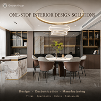 George Group Solusi Satu Atap Desain Interior 3D Kustom dan Manufaktur untuk Vila Apartemen Hotel Restoran