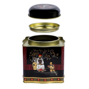 Venta al por mayor Hermético Ondulado Vacío Metal Hojalata Recipiente de té Lata de té suelta con doble tapa - Product Image 2