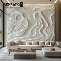 Panneaux muraux 3D sculptés à la main, taille personnalisée, haute qualité, art moderne, décor mural, sculpture, tuiles en plâtre