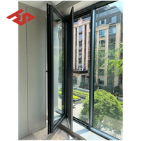 Fenêtres en aluminium modernes de marque supérieure, à ouverture basculante, triple vitrage, rupture de pont thermique, style à ouverture horizontale, y compris la persienne