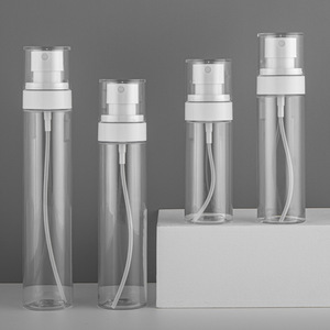 Botella de Spray Transparente y Negra con Pulverizador Fino de 100 ml con Cabezal Dosificador para Viaje, Hidratante Corporal, Grado Cosmético - Product Image 4