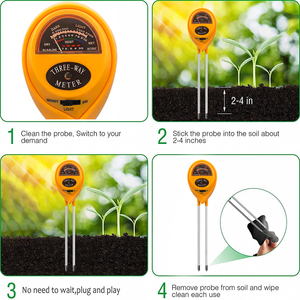Fábrica Preço Por Atacado Três-em-Um Testador De Solo Sensor De Umidade Luz Valor Medidor De <span class=keywords><strong>pH</strong></span> Testador De Solo Livre De Bateria Testador De Solo - Product Image 2