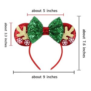 Natal Mouse Orelhas Headbands Mulheres Acessórios de Cabelo Crianças Genie de Desenhos Animados Cabelo Banda Menina Lantejoulas Arco Headwear - Product Image 3