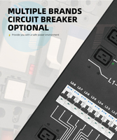S21 T21 M60 ETL répertorié 3 phases 415V 160A PDU 24 ports C19 contrôle de surveillance à distance pdu