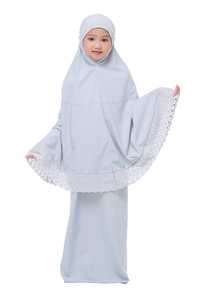 Sipo แบบดั้งเดิมมุสลิมเสื้อผ้าเครื่องประดับผ้าไหม borong telekung ลูกไม้ปักสำหรับสวดมนต์รอมฎอนสิงคโปร์อินโดนีเซีย - Product Image 2