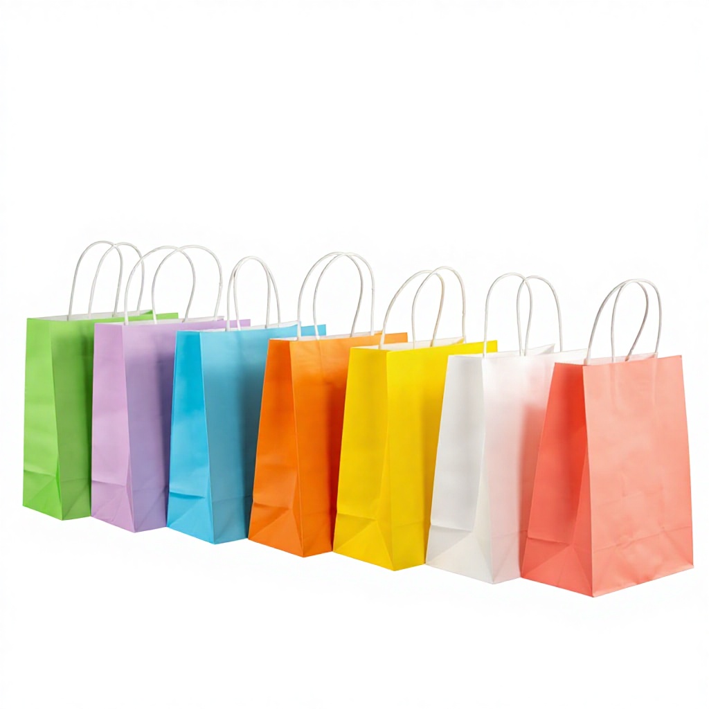 Kraft Paper Bag Packing Handbag Paper Bag Gift Clothing Shopping White Kraft Paper Bag Customizable Logo