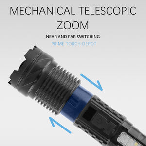 Nuevo blanco láser telescópico Zoom linternas USB recargable antorcha Led alto lumen advertencia al aire libre Camping antorcha Luz - Product Image 4
