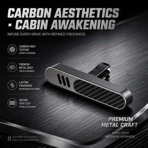 New Arrival Carbon <strong>Car</strong> Odor Eliminator, Hidden <strong>Refill</strong> Slot Long Lasting Auto Vent Air Freshener Bulk for Racing Club Merchandise - Product Image 2