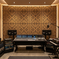 Panneau acoustique en bois à lattes multidirectionnelles géométriques complexes, panneau modulaire en treillis 3D Akupanel pour salon, chambre à coucher, boutique de détail
