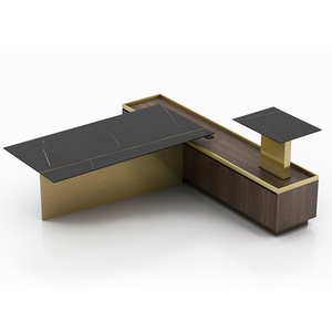 Best Price Modern Marble Office <b>Desks</b> Set Simple Fashion Extendable Melamine Plywood Home Villa <b>Study</b> Metal MFC Modular School - Product Image 6