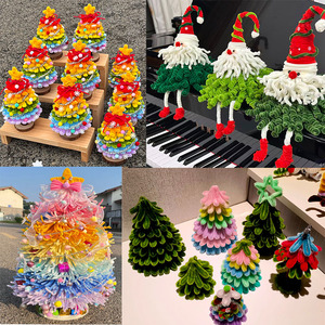 Bâtonnets de laine créatifs de 6 mm en vrac pour loisirs créatifs, matériaux bruts DIY, fournitures d'art manuel, fils pelucheux colorés - Product Image 6