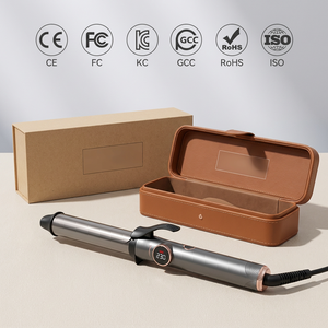 Rizadores de Pelo Más Vendidos y Tenacillas <span class=keywords><strong>para</strong></span> Rizar el <span class=keywords><strong>Cabello</strong></span> con Pantalla LCD de Temperatura y Calentador Dual PTC - Product Image 1