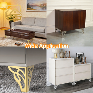 modern Factory Price solid 13cm gold Flower-patterned hollow metal <b>sofa</b> legs iron furniture legs <b>cheap</b> for <b>sofa</b> <b>bed</b> and cabinet - Product Image 4