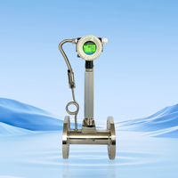 Medidor de Flujo Vortex Industrial de Acero Inoxidable 304 con Brida, 4-20mA RS485, para Fluidos, Gases, Líquidos, Vapor, Aire, Oxígeno, Biogás, GLP, Aceite Térmico, con Certificación CE
