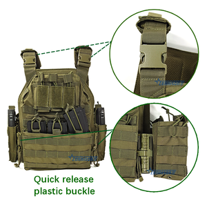 आउटडोर पॉलिएस्टर रॉड ग्रीन त्वरित रिलीज प्लेट कैरियर सामरिक बनियान क्षेत्र गतिविधि गियर सेटअप समायोज्य हल्के डिजाइन - Product Image 5