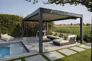 Pabellón de jardín de aluminio <span class=keywords><strong>Pérgola</strong></span> Apertura techo solar persiana de <span class=keywords><strong>pérgola</strong></span> de aluminio eléctrica <span class=keywords><strong>Precio</strong></span> DE FÁBRICA DE China <span class=keywords><strong>Pérgola</strong></span> <span class=keywords><strong>6x3</strong></span> - Product Image 6