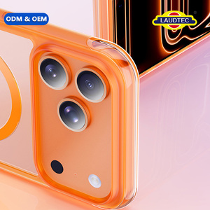 Funda trasera acrílica transparente antiamarilla para iPhone serie 18 con protección contra caídas con airbag de TPU y carga inalámbrica magnética. - Product Image 1