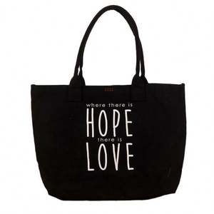 Bolsa de Hombro de Lona Impermeable con Logotipo Personalizado, Impresión por Transferencia Térmica, Bolsa de Compras Grande de Lona de Algodón con Cierre de Cremallera - Product Image 1