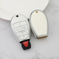 Casing Kunci Mobil Premium TPU Lembut untuk Jeep Dodge Journey RAM Chrysler 300 Gantungan Kunci Tas Aksesoris Pabrik