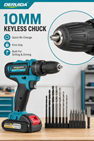 Perceuse-visseuse sans fil multifonction 20V, batterie lithium, mini tournevis, kit de bricolage domestique, perceuses de démolition 30Nm