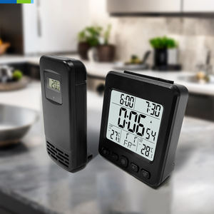 Digitale Draadloze Lcd Weerstation Vochtigheidsmeter Huishouden Kamertemperatuur Meters Plastic Vlees Draadloos Weerstation - Product Image 6