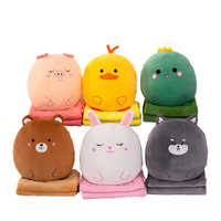Couverture-claquettes en peluche pour adultes et enfants, motif animal, en polaire douce et coton, technique de tissage, pour la sieste et les pique-niques