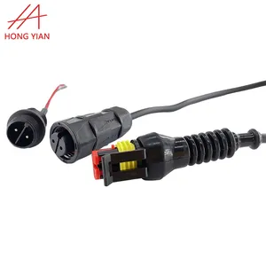 Plug-in Type Or Panel Mounting 2 3 4 5 6 7 8 9Pins Electrical Round IP67 IP68 Male Female Waterproof Connector Cable