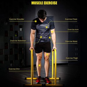Barras Paralelas Multifuncionales para Ejercicio en Interiores, Soportes para Sentadillas, Equipo de Calistenia para Entrenamiento Muscular, Barra de Gimnasia - Product Image 3