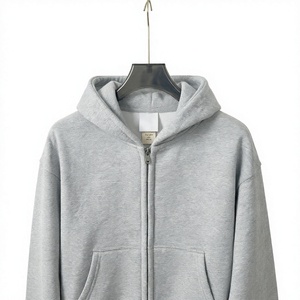 เสื้อฮู้ดซิปผ้าฝ้ายหนานุ่ม 100% สำหรับผู้ชาย ทรงหลวม สไตล์ฝรั่งเศส  รับสกรีนโลโก้  ODM เสื้อผ้าสตรีทแวร์สำหรับฤดูหนาว - Product Image 3