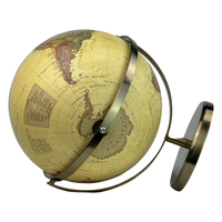 Globe du monde vintage de 30cm, décoration de maison et de bureau