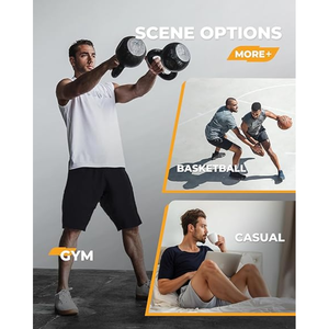 Pantalones Cortos Deportivos de Secado Rápido para Hombre, Pantalones Cortos de Gimnasio para Entrenamiento y Correr al por Mayor, con Estampado Personalizado y Cierre Elástico en la Cintura - Product Image 3