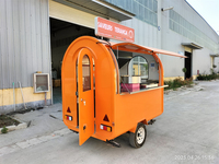 7,2ft Etodevice Nieuw Product Aanhangwagen Zonne-aangedreven Mobiele Voedselkraam Catering Trailer Limonadewagen
