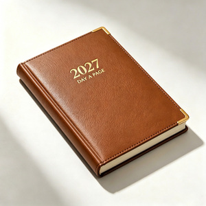 Agenda Semanal A5 Classmates, Diario Personalizado 2027, Planificador Diario de Una Página por Día con Tapa Dura de Cuero Vegano - Product Image 4