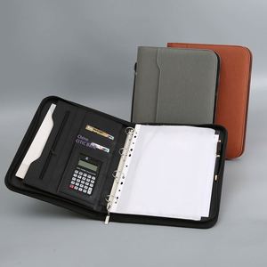 <b>A4</b> Multifunctional <b>Leather</b> Manager <b>Folder</b> Satchel Cross-Border Zipper Bag for Sales Negotiation & Office Storage Business Case - Product Image 2