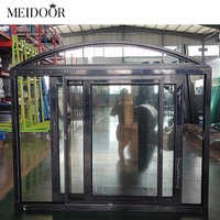 Ventanas Arqueadas de Diseño Francés, Ventanas Fijas con Aislamiento, Ventanas de Aluminio Europeas con Arco para Casa