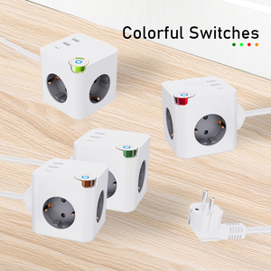 GS Modern Home Power Socket with 3 Outlets and 2 <b>USB</b> 1 Type <b>C</b> 1A Current CE & ROHS Certified Extension Socket New Design - Product Image 2