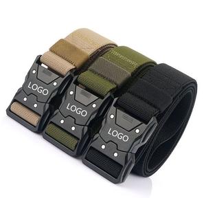 工場カスタム増粘バックルキャンバスツールウエストベルトメンズポリエステルファイバーバックルコンバットタクティカルベルト - Product Image 1