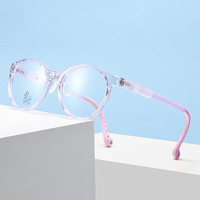 Lunettes anti-lumière bleue unisexes pour enfants, monture souple en TR90, style tendance, pour étudiants, branches antidérapantes, grande monture, motif diamant