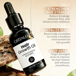 Huile Capillaire Végétale GREENLEM à Marque Blanche pour la Croissance des Cheveux, au Romarin et aux Graines Noires, Traitement Naturel et Biologique Sans Huile pour Cheveux Secs, OEM - Product Image 4