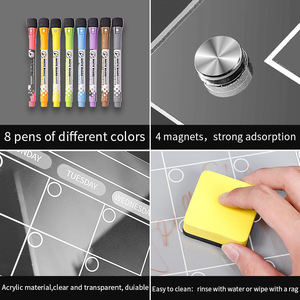Clear Transparent Custom Clear Dry Erase Acrylic Magnetic Acrylic Calendar Dry Erase Whiteboard White <strong>Board</strong> for Fridge - Product Image 4
