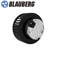 Ventilateur centrifuge Blauberg 230V en plastique personnalisable à moteur sans balais, économe en énergie, avec support ODM/OEM pour la ventilation des immeubles de bureaux