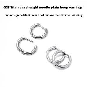 Pendientes <span class=keywords><strong>de</strong></span> pin rectos <span class=keywords><strong>de</strong></span> titanio F136 <span class=keywords><strong>de</strong></span> gran venta, anillos <span class=keywords><strong>de</strong></span> nariz en forma <span class=keywords><strong>de</strong></span> D, joyería para piercing <span class=keywords><strong>de</strong></span> hélice - Product Image 2