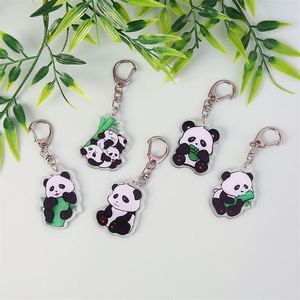 Llavero de acrílico con diseño de panda de dibujos animados, colgante, regalo pequeño para estudiantes, decoración, accesorios bonitos, China, empaquetado individualmente - Product Image 4