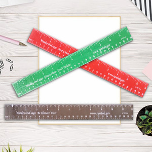 Règle en bois colorée à motifs de dessins animés, outil pédagogique rétro, papeterie en bois pour l'apprentissage de l'anglais, pendentif en bois. - Product Image 1