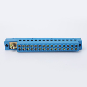 Bloque de Terminales Monopolar Azul FJ6, 1 Entrada, 4, 6, 9, 12, 15 Salidas, Conexión por Tornillo - Product Image 1