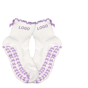 Calcetines de Pilates Antideslizantes de Punto para Mujer |   Calcetines de Yoga Antideslizantes con Mezcla de Spandex/Nailon/Algodón |   Calcetines Deportivos Antideslizantes - Product Image 2