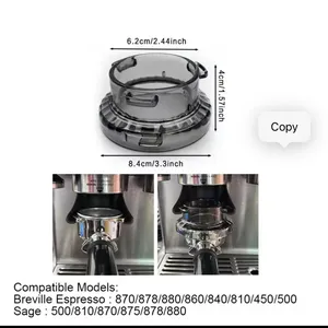 Embudo Dosificador de Café de 53 mm de Precisión, Transparente, de Grado Alimenticio, ABS, para Breville <span class=keywords><strong>Barista</strong></span> Express/Pro/Touch (870/878/880) y Serie <span class=keywords><strong>Sage</strong></span> - Product Image 3